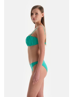 Dagi Mint Yeşili Straplez Kaplı Bikini Üst