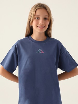 Kappa Kız Çocuk Mavi T-Shirt