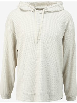 Under Armour 1383108-273 Ua Rival Waffle Hoodie Bej Erkek Kapüşon Yaka Oversize Sweatshirt