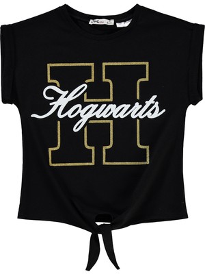 Harry Potter Kız Çocuk Tişört 10-13 Yaş Siyah