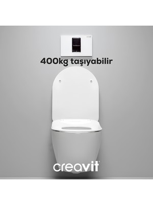 Creavit FE320 Free Asma Klozet, Creavit Duck Duroplast Yavaş Kapanan Kapak