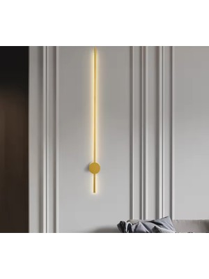 Zr Aydınlatma Gold 3000K 70CM Çubuk Aplik, Duvar Aydınlatması, LED Aplik, Modern Duvar Aplik