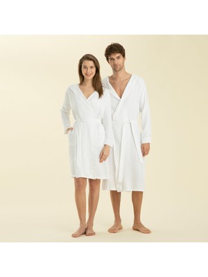 Chakra Carra Bornoz Beyaz