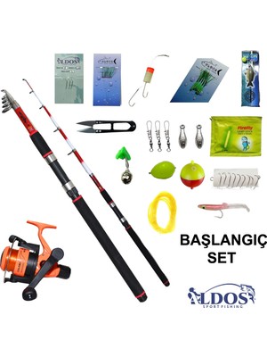 Aldos 270 cm Kamış Makina Başlangıç Olta Seti Tam Takım Olta Seti