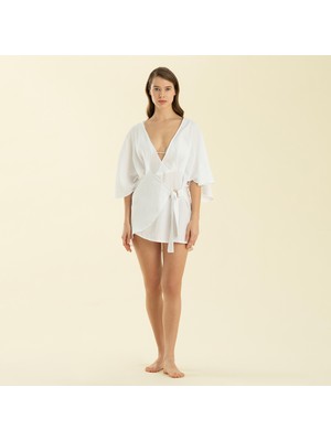 Chakra Brıse Elbise Beyaz