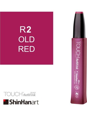 Shinhan Art Touch Ink Alkol Bazlı Mürekkep 20ML R2 Old Red