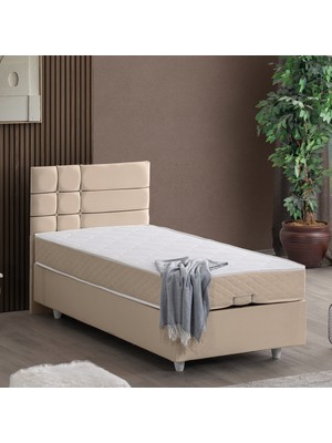 Setay Almada İkili Set Tek Kişilik Baza Başlık Seti - Bej