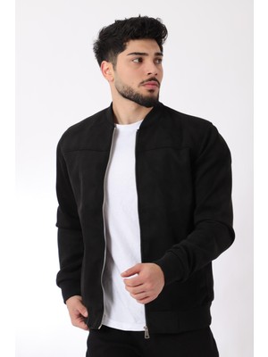 Stil Kombin Kolej Yaka Bel Lastikli Süet Mevsimlik Mont Bl 1711-60287