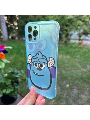 Bumudur Aksesuar iPhone 12 Pro Max Mavi Canavar Kılıf