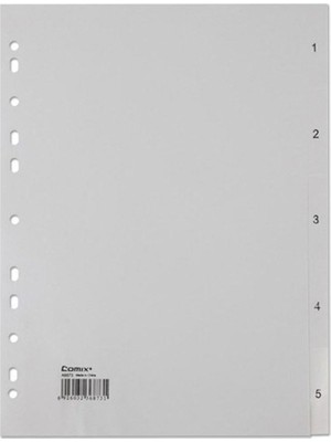 Comix A4 Seperatör 1-5 Rakamlı Plastik İx905