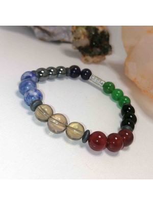 Doğal Taş Bileklik Kolye Panik Atak Erkek Bilekliği Doğal Taş