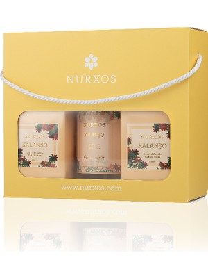 Nurxos 9685 Kalanşo Kutulu 2 Adet Kokulu Mum + Freshener Oda Spreyi