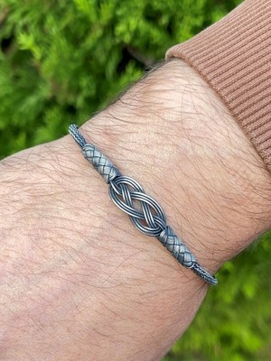 Kazzaze Sonsuzluk Oksitli Gümüş Kazaziye Bileklik