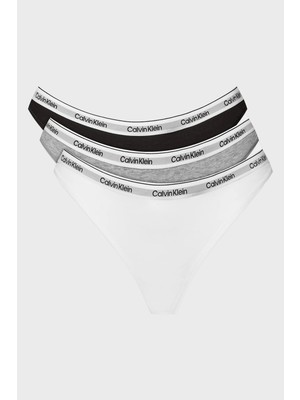 Calvin Klein Streç Pamuklu 3 Pack Tanga Külot 000QD5209EMPI Bayan Külot 000QD5209E Mpı