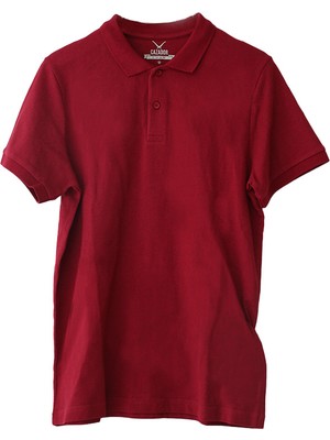 Cazador Caz 4713 Polo Pike T-Shırt Bordo Erkek Polo Tshirt