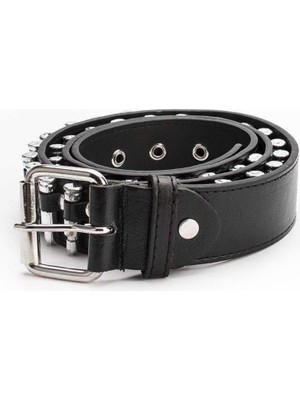 Qincao Nieuwe Mode Dames Mannen Punk Taklit Lederen Riem Holle Klinknagel Luxe Wilde Tailleband Rock Jong Verstelbare Trend (Yurt Dışından)