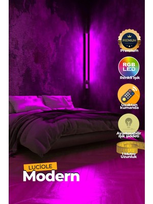 Luciole  Aplik Uzaktan Kumandalıyatak Üstü Tv Yanı Oturma Odası Rgb Çok Renkli LCAPL18