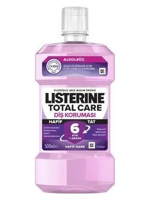 Listerine Total Care Ağız Gargarası 500 ml Hafif Nane Kokusuyla Plak ve Tartar Karşıtı