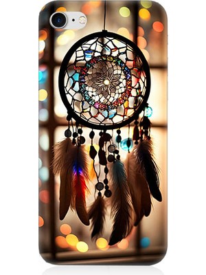 Teknomeg Apple Iphone 8 Uyumlu Düş Kapanı Dreamcatcher Desenli Silikon Kılıf