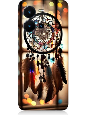 Teknomeg Vivo Y22S Uyumlu Düş Kapanı Dreamcatcher Desenli Silikon Kılıf