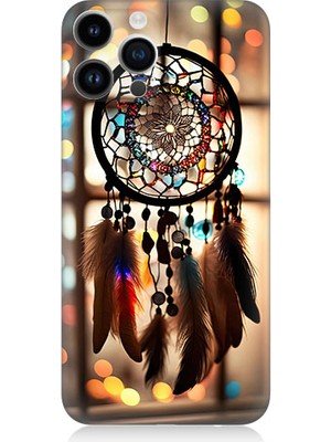 Teknomeg Apple Iphone 13 Pro Uyumlu Düş Kapanı Dreamcatcher Desenli Silikon Kılıf