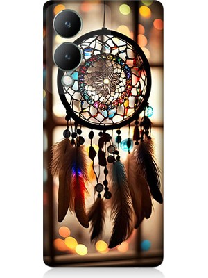 Teknomeg Vivo Y17S Uyumlu Düş Kapanı Dreamcatcher Desenli Silikon Kılıf