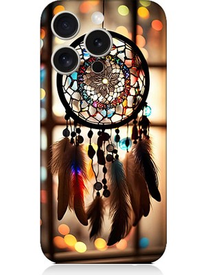 Teknomeg Apple Iphone 15 Pro Uyumlu Düş Kapanı Dreamcatcher Desenli Silikon Kılıf