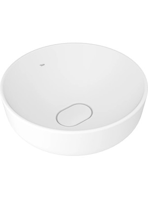 Kale Zero 2.0 40X40 cm Mat Beyaz Yuvarlak Çanak Lavabo