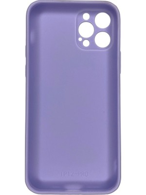 Bumudur Aksesuar iPhone 12 Pro Mor Prizma Desenli Cam Görünümlü Kılıf