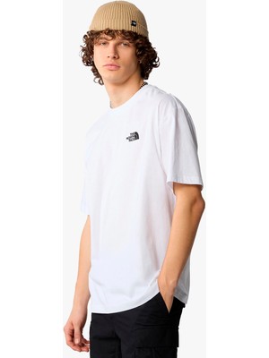 The North Face Essential Oversize Simple Dome Erkek T-Shirt Beyaz