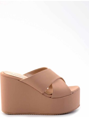 Bambi Nude Kumaş   Kadın Terlik K04534020104