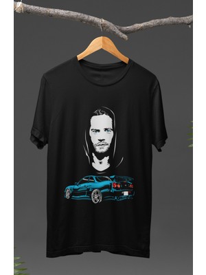Fuddy Moda  Paul Walker Baskılı T-Shirt, Hızlı ve Öfkeli Baskılı Tişört