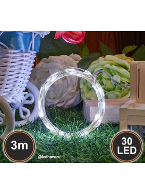 DükkanOn 3 Metre Peri LED Beyaz