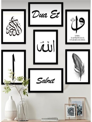 Tablo Set 7 Parça Çerçeve Görünümlü