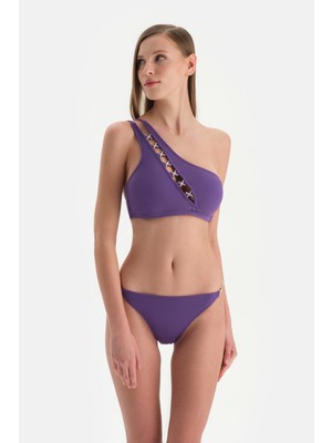 Dagi Mor Tek Omuz Bikini Üst