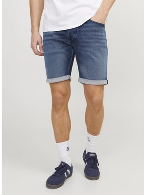 Jack & Jones Normal Bel Normal Açık Mavi Erkek Denim Şort Jjırıck Jjıcon Shorts Ge 341 I.k Jn