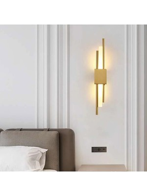 Zr Aydınlatma Eskitme Gold 3000K 50CM Akrilikli Boru Duvar Lambası,led Aplik,modern Aydınlatma