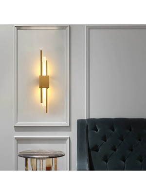 Zr Aydınlatma Eskitme Gold 6500K 50CM Akrilikli Boru Duvar Lambası,led Aplik,modern Aydınlatma