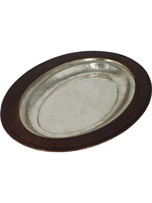 Turna Bakır Piyade İskender Kebap Kayık Sunum Tabağı 30 Cm El Dövme Oksit Turna4417-3