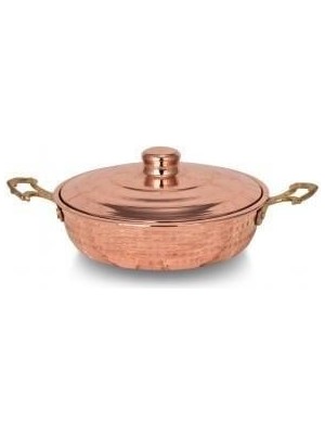 Turna Bakır Emirgan Tava 1 No 14 cm El Dövme Kırmızı TURNA7597-1