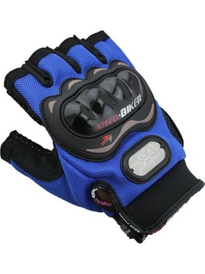 Truck Probiker Eldiven Yarım Probiker Motosiklet Eldiveni Korumalı Mavi Xl (Yurt Dışından)