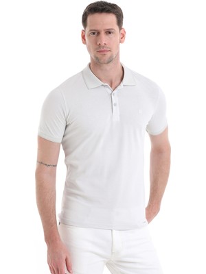 Hatemoğlu Gri Regular Fit Düz 100% Pamuklu Polo Yaka Tişört