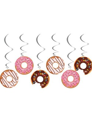 Parti Dükkanım Donut Temalı Tavan Süs 6 Adet