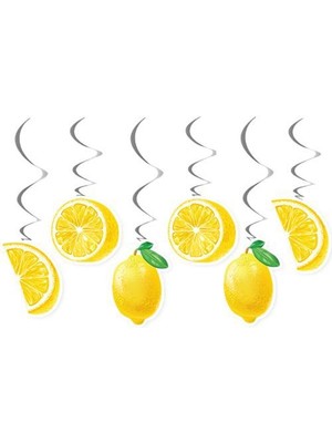 Parti Dükkanım Limon Temalı Tavan Süs 6 Adet