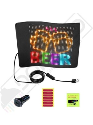 Dora Led  Bluetooth Lu Telefon Kontrollü S3232 Flexible Matrix LED Ekran 5V (230*187 mm Panel)