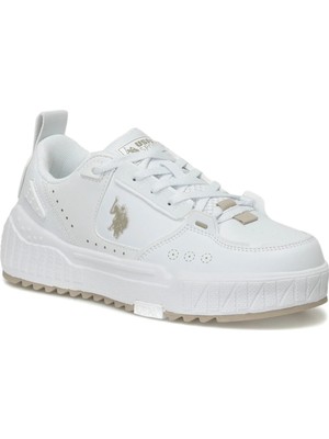 U.S. Polo Assn. Dance Wmn 4fx Beyaz-Bej Kadın Sneaker Ayakkabı