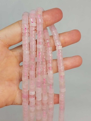 Yaşam Tohumu Pembe Kuvars Taşı Şekilli 3X6MM Dizi (49358)