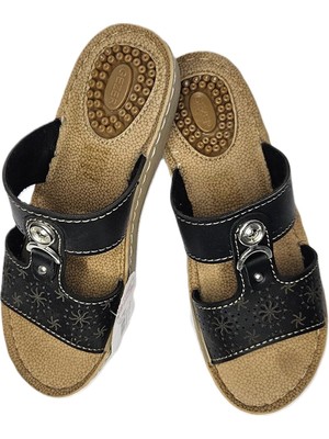 Gezer Kafkaslar Alçak Taban Ortopedik Topuk Destekli Kadın Terliği