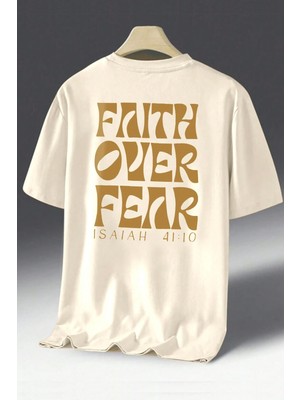 Only Trend Wear Erkek Fear Baskılı Oversize Tshirt