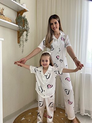 Ysfer Butik Anne Kız  Pijama Takımı